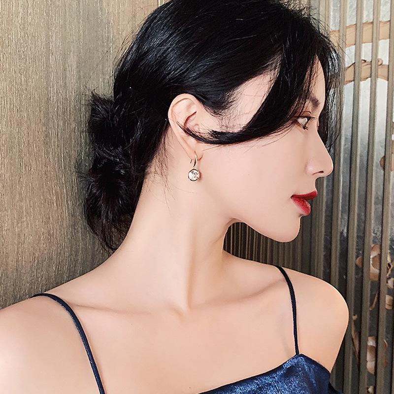 New Trendy Crystal Dangle Earrings For Women Simple Zircon Square Moon Water Drop Pendant Earring Girl Party Jewelry Gifts