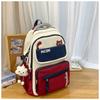 Korean Version Ins New Highvalue Collegestyle Contrasting Backpack, Casual and Lightweight Largecapacity Backpack for Junior High School Students
