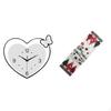 Heart Shape Wall Clock Acrylic Table Runner Decorative Creative Design Quiet Movement Art for