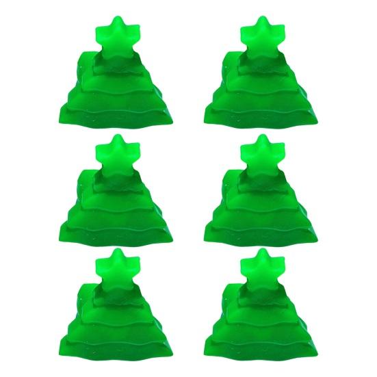 6/24Pcs Christmas Ring Holiday Party Finger Lights Santa Snowflake Tree Snowman Reindeer Glowing Ring Festive Light-up Toys