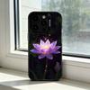 Leuchtend Helle Lotusblume Handyhülle Für iPhone 17,16,15,14,13,12,11 Plus,Pro Max,XS,Bunte Silberne Schwarze Hülle