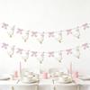 Adorable Geese Birthday Party Streamers Paper Bowknot Geese Bunting Hanging Decoration For Kids Birthday Celebration