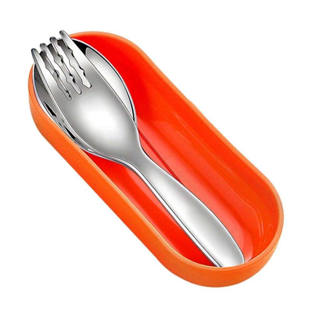 Round Spoon Stainless Steel Spoon Silver Spoon Net Red Style Dessert Spoon Stainless Steel Flat Bottomed Long Handle Spoon оранжевый