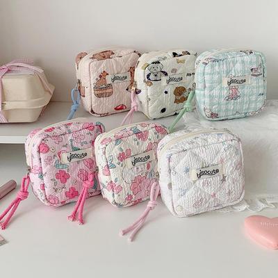 Süße Cartoon Multi-Use Tasche: Kopfhörer, Damenbinden, Kabel, Münzen