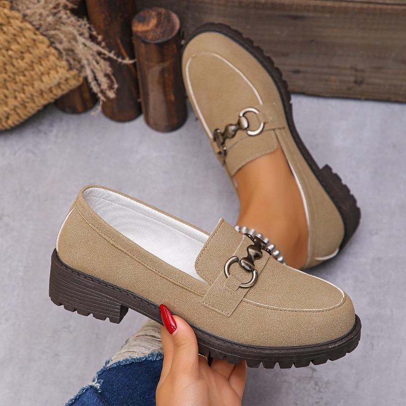 New Platform Chain One Pedal Low-top Single Shoes Women's Spring Large Size Wish