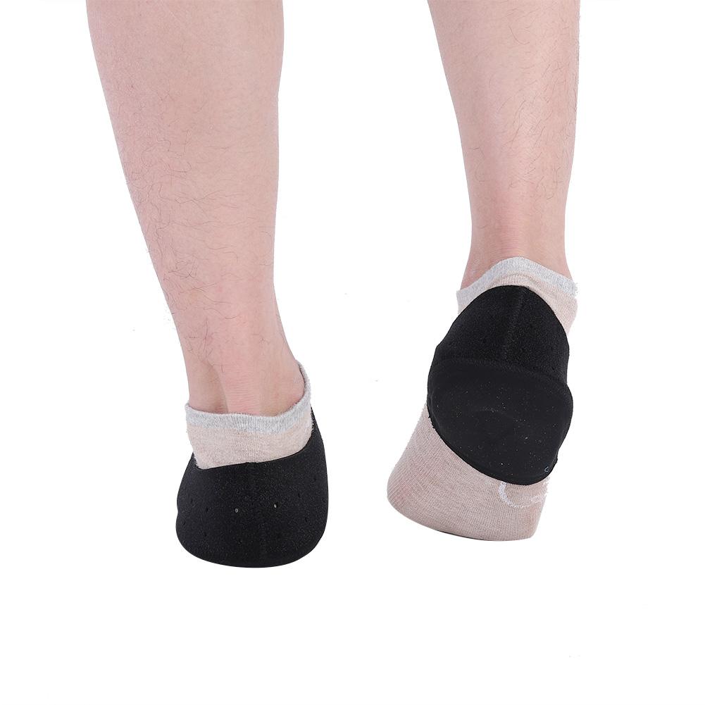 Soft Silicone Heel Pad Shock Cushion Unisex Relieve Pain Heel Support Pad Black