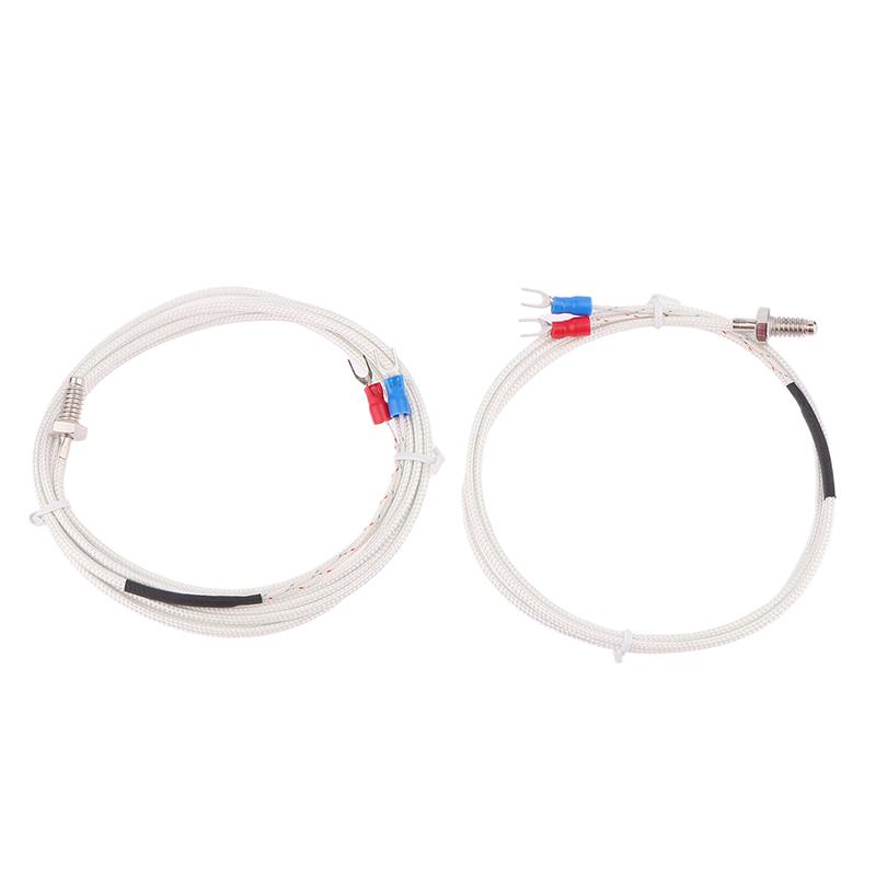 1PCS For REX-C100 Temperature Controller Thermostat K Type Thermocouple Cable M6 1M 2M Screw Temperature Sensor Probe 0-800 C