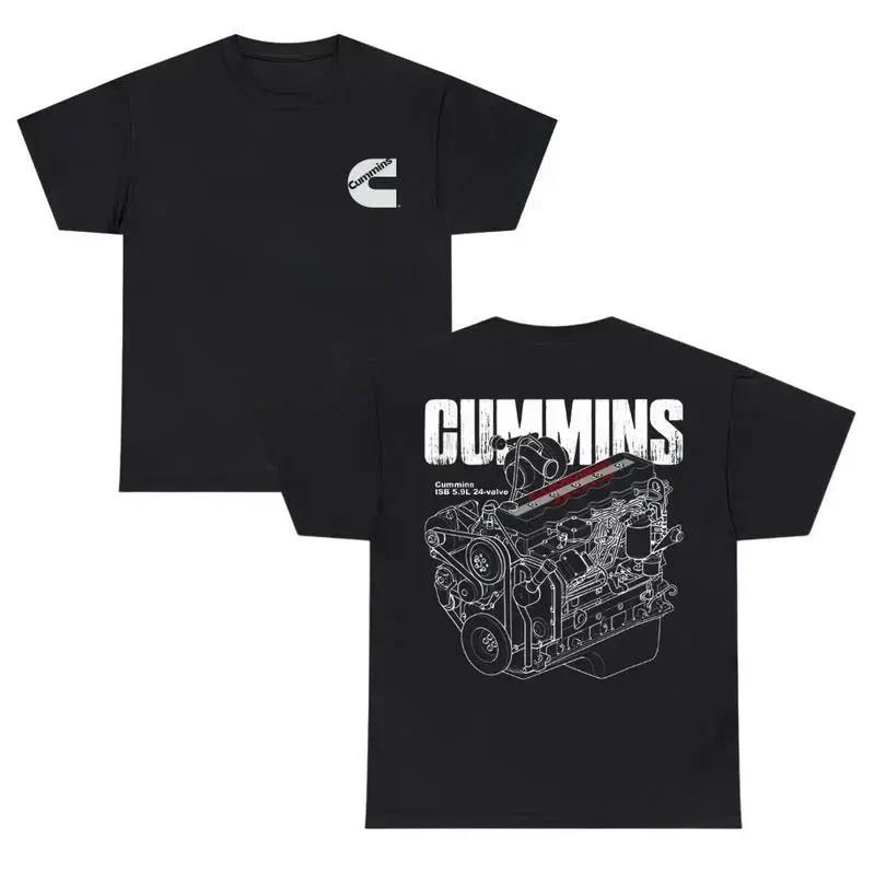 Cummins ISB 5.9L 24-Valve T-Shirt – Bold Engine Schematic Graphic Tee, Premium XS