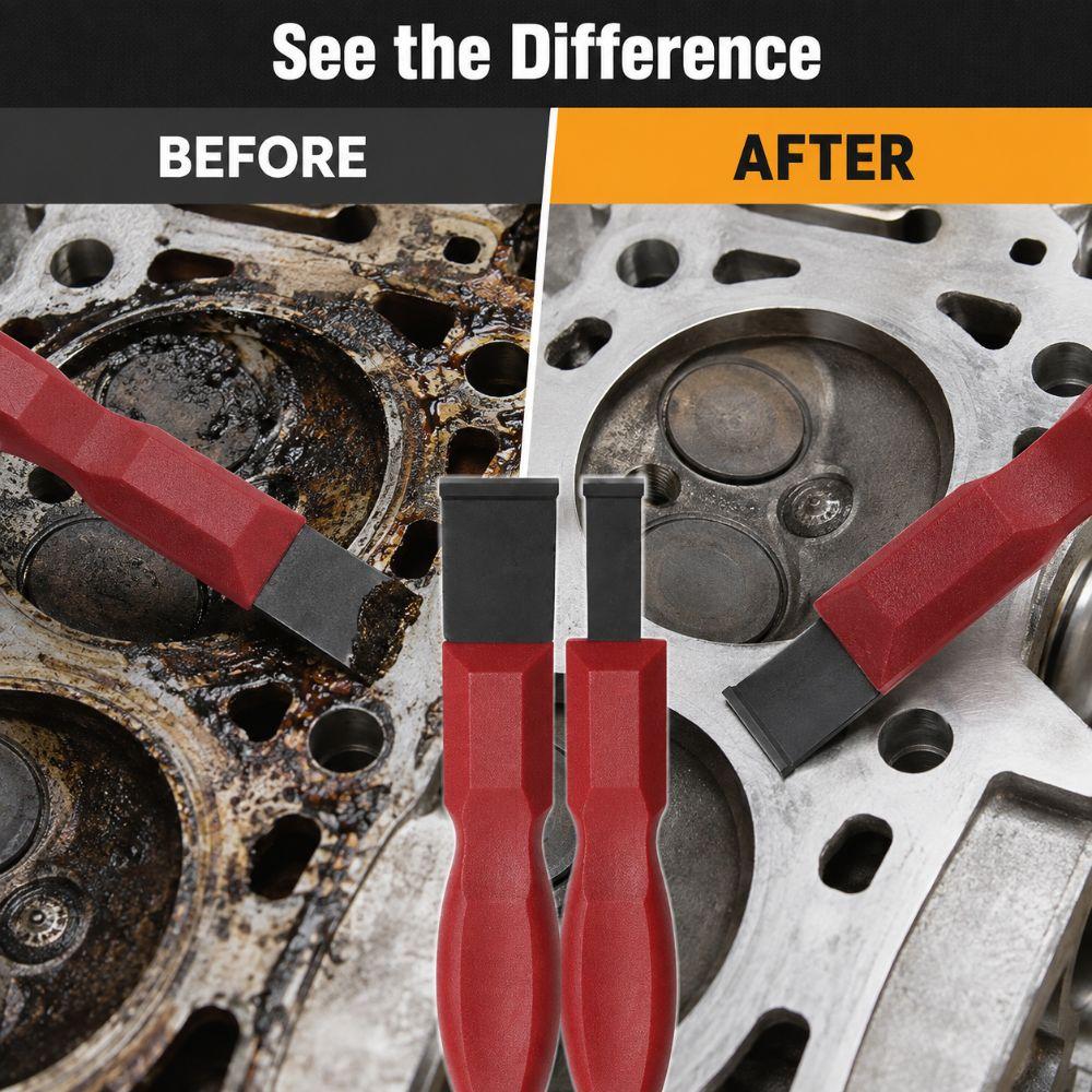 2PCS 1-1/4 Inch 5/8 Inch Blade Carbide Gasket Scraper Automotive Scraper Metal Surface Cleaning