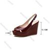 Fashion Platform Wedge Women's Sandals 2025 Summer New Peep Toe Casual High Heels Fashion Buckle Strap Plus Size Ladies Heeled Sandales