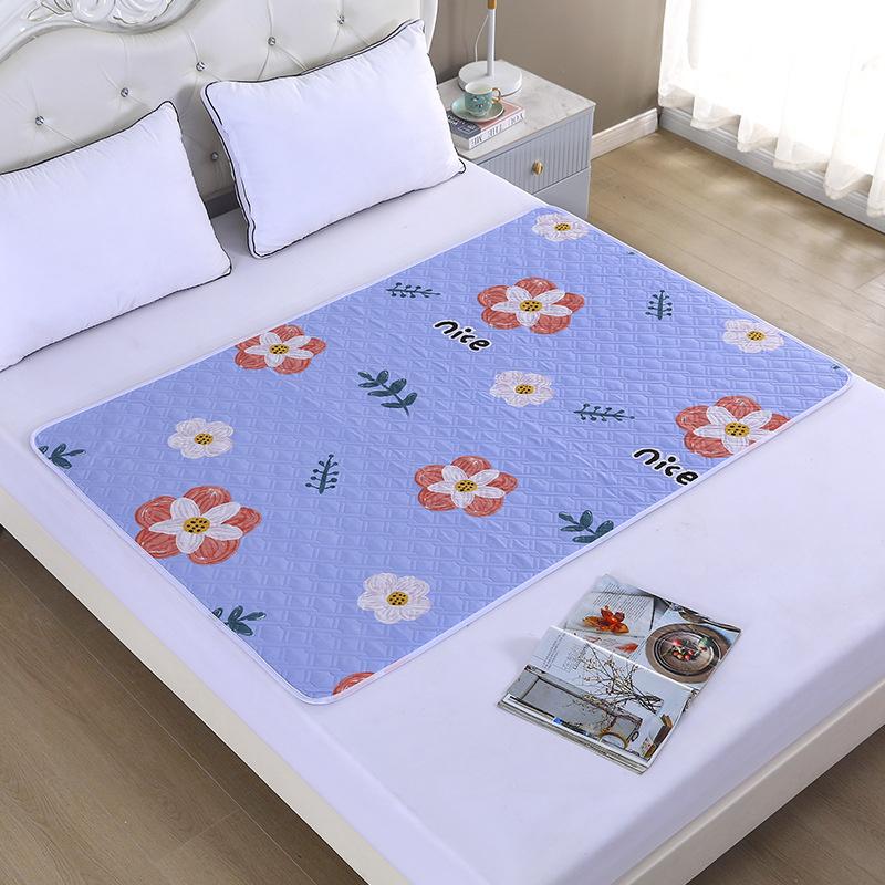 Waterproof Washable Mattress Urine Mat Cartoon Bed Protector Diaper Bedding Urine Pads Cloth Breathable Washable Incontinence Pads