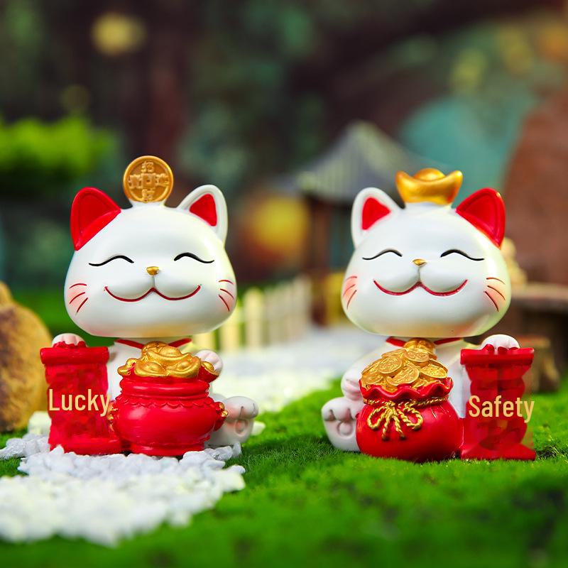Personalized Desktop Cat Car Ornament - Center Console Doll Decoration