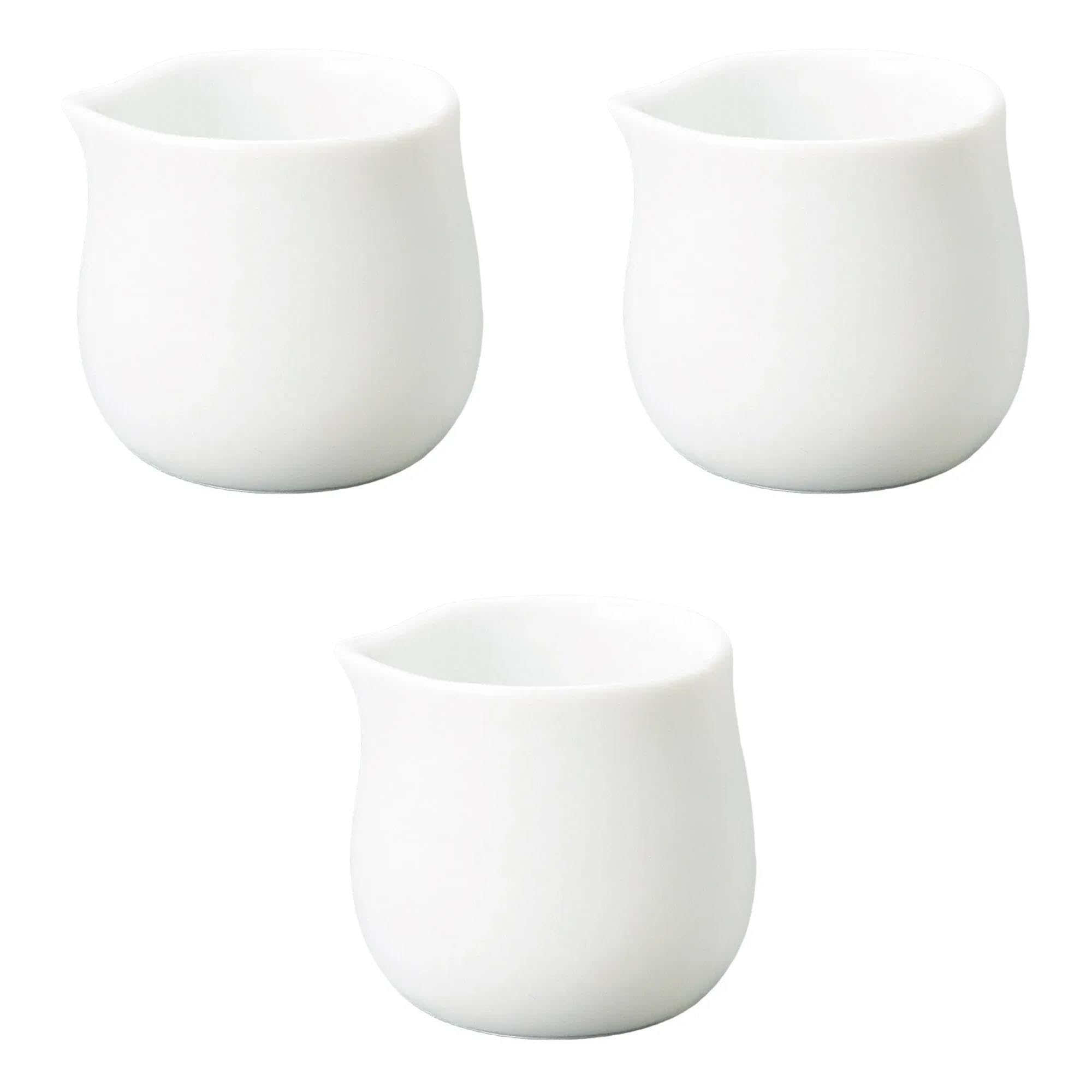 

Set of 3 White Porcelain Syrup Bowls [4.9 x 4.3 x 4.5 cm (50cc)] Western-style Tableware, Ceramic, Made in Japan, Setomonohonpo