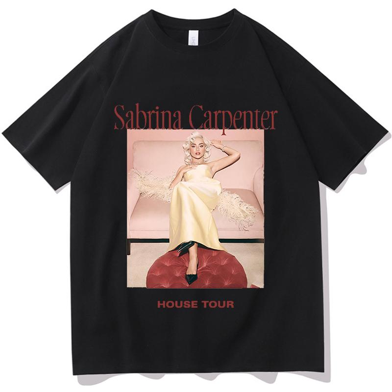 

Sabrina Carpenter House Tour Tshirt Unisex and Women New Summer Cotton Y2K Clothing Fashion Casual Oversized Short Sleeve Tops S