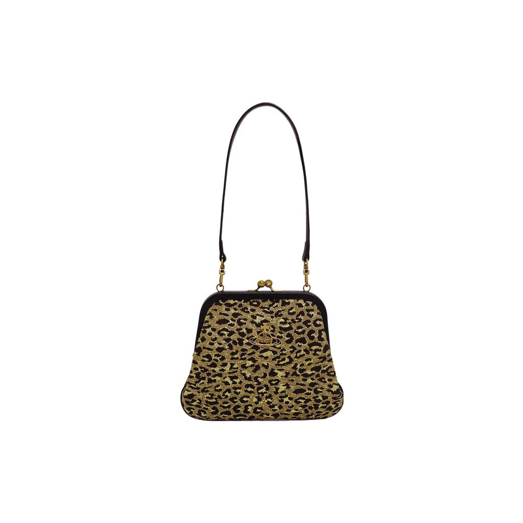 New Vivienne Westwood Polyester Blended With Polyamide Portable One Shoulder Clutch Women's Leopard Print 4402009CUW00N3D201