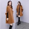 Women's Plus Size A-Line Wool Coat Cloak In Red – Mid-Length, Spring To Winter