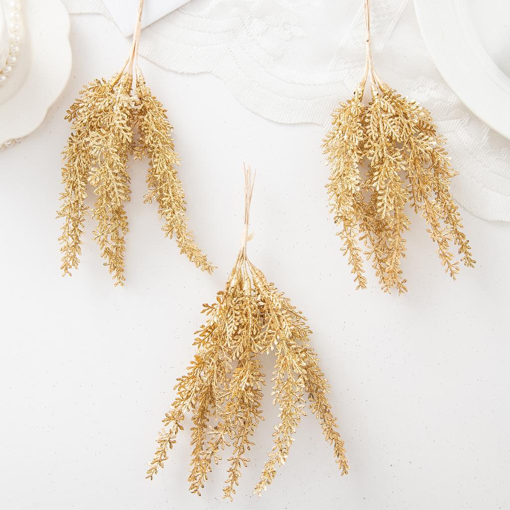 Artificial Flowers Plants Cedar Home Room Christmas Tree Wedding Wreath Table Wall Decor Bouquet Delicate Accessory Diy Gifts