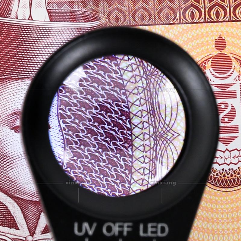 10x Antique Gem Appraisal Magnifier with 6 LED and 7 UV Lights