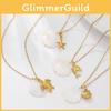 Collier pendentif coquillage d'été avec chaîne en acier titane pour vêtements de plage décontractés