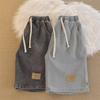 Summer Men's Shorts Straight-leg Baggy Vintage Streetwear Denim Shorts  Hip Hop Short Jean