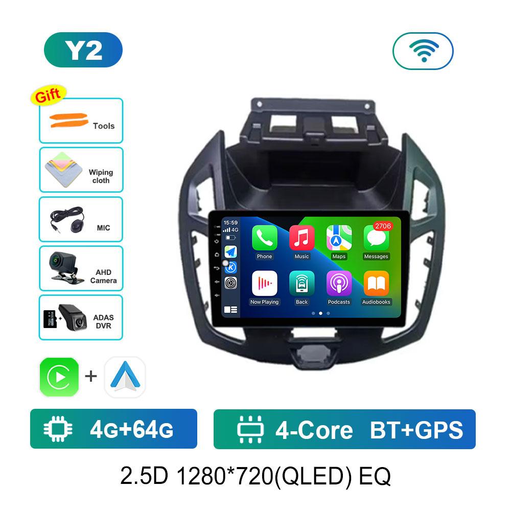 Car Radio Android 14 System For Ford Transit Connect Tourneo Connect 2014 - 2019 GPS Multimedia Player Navigation Stereo DSP BT