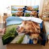 Dropshipping Animal Pattern Cow, bear, Wolf Bedding Set Duvet Cover Sets Housse De Couette Super Comfortable Cotton Bedclothes