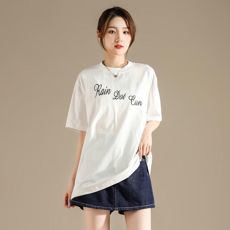 RAIN.CUN Women's Casual Printed Cotton T-Shirt