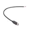 USB C to 2 Pin Bare Wire 5V USB Type C Male Plug 2 Pin Pigtail Cable Open End Power Cable for USB Type C Equipment