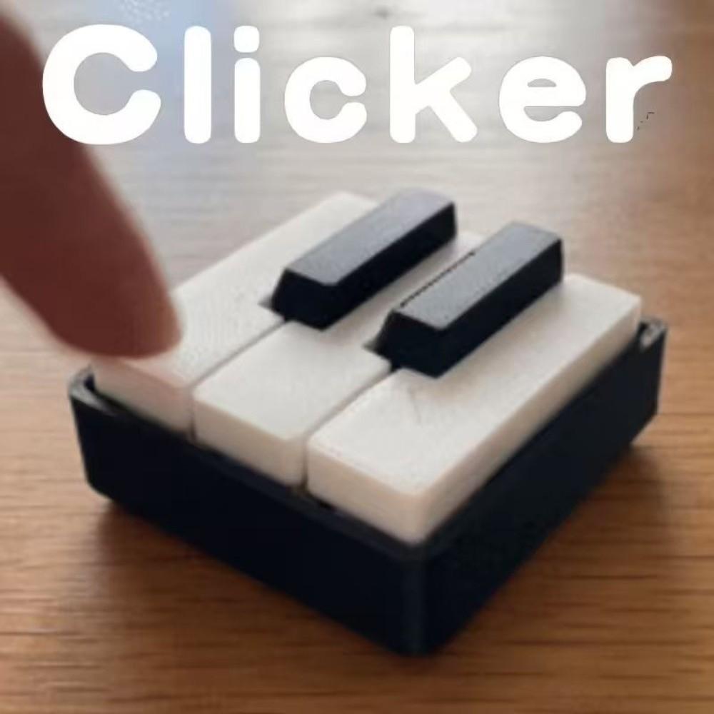 Mechanical Touch Piano Key Keychain Portable Size 3D Printed Piano Toy  Daily Bag Decoration