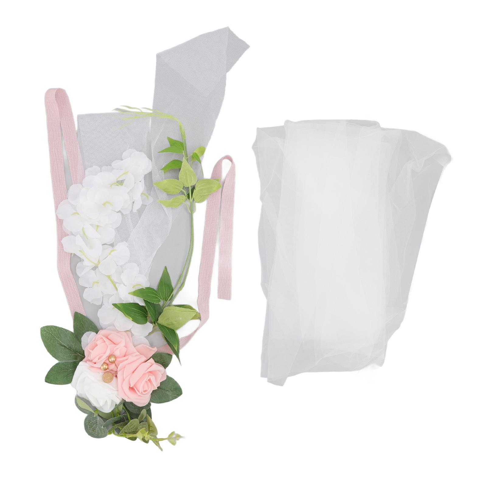 

Украшения для прохода к алтарю свадьбы Элегантные искусственные цветы для спинок стульев для свадебной церемонии Pink