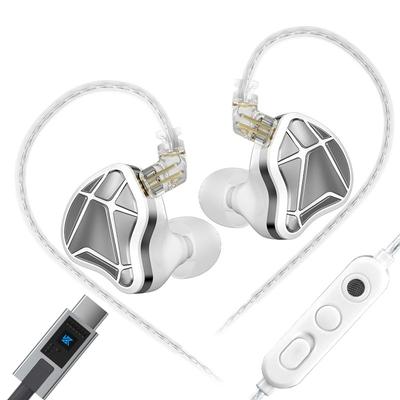KZ Axas Wired Gaming Earphones for FPS Wired AI Noise Cancelling DSP Sound PS5 Wired Gaming with Games, Type-C, Microphone, Built-in Card, In-Ear