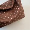 Stippen Canvas Schoudertas voor Dames met Verstelbare Riem en Ruim Ontwerp