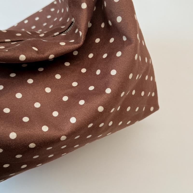 Stippen Canvas Schoudertas voor Dames met Verstelbare Riem en Ruim Ontwerp