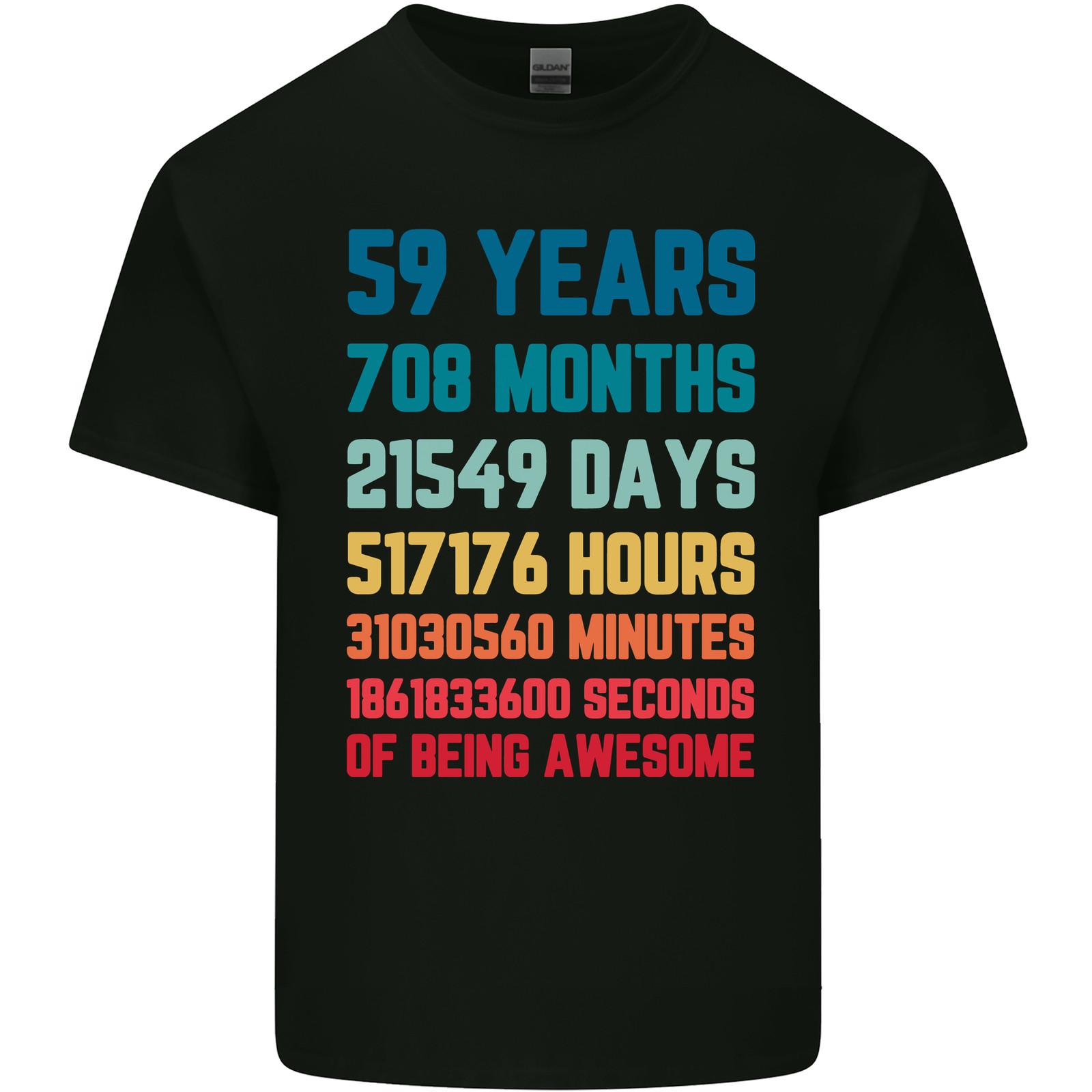 

59th Birthday 59 Year Old Mens Light Cotton T-Shirt Mens Womens Tees Top S