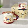 Dachshund Dog with Lid Ceramic Mug Couple Cute Office Water Cup Female Office Worker Particularly Beautiful Cup