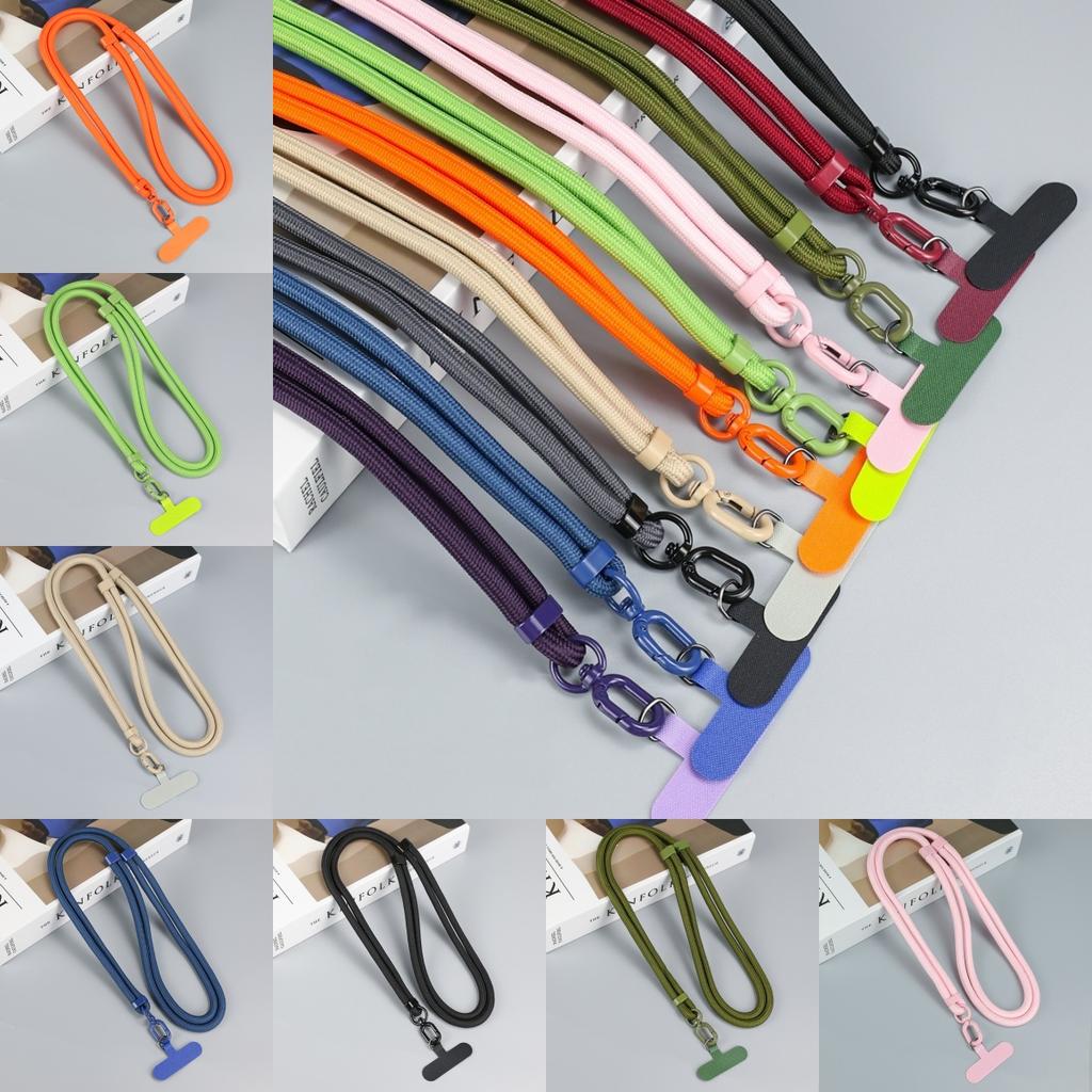 Colorful Adjustable Long Lanyard for Mobile Cell Phone Candy Solid Color Crossbody Necklace Anti-Lost Strap for Phone Universal
