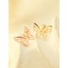 14K 3D Point Butterfly Piercing Earrings