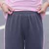 Casual Short-Sleeve Two-Piece Set for Middle-Aged Women—Stylish Lapel, Sporty & Loose Design.