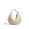 New Woven Cowhide Crescent Bag 2025 Spring and Summer Fashion Casual Shoulder Crossbody Leather Underarm Bag Niche Design