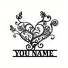 Custom Romantic Heart Metal Sign, Personalized Name Wall Art, 3D Love Decoration for Couples Wedding Valentine Gift
