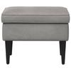 Footstool Light Grey 55 X 35 X 41 Cm Velvet