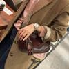 Spring and Summer New Niche Fashion Underarm Bag Head Layer Vegetable Tanned Cowhide Wide Shoulder Strap Crossbody Bag