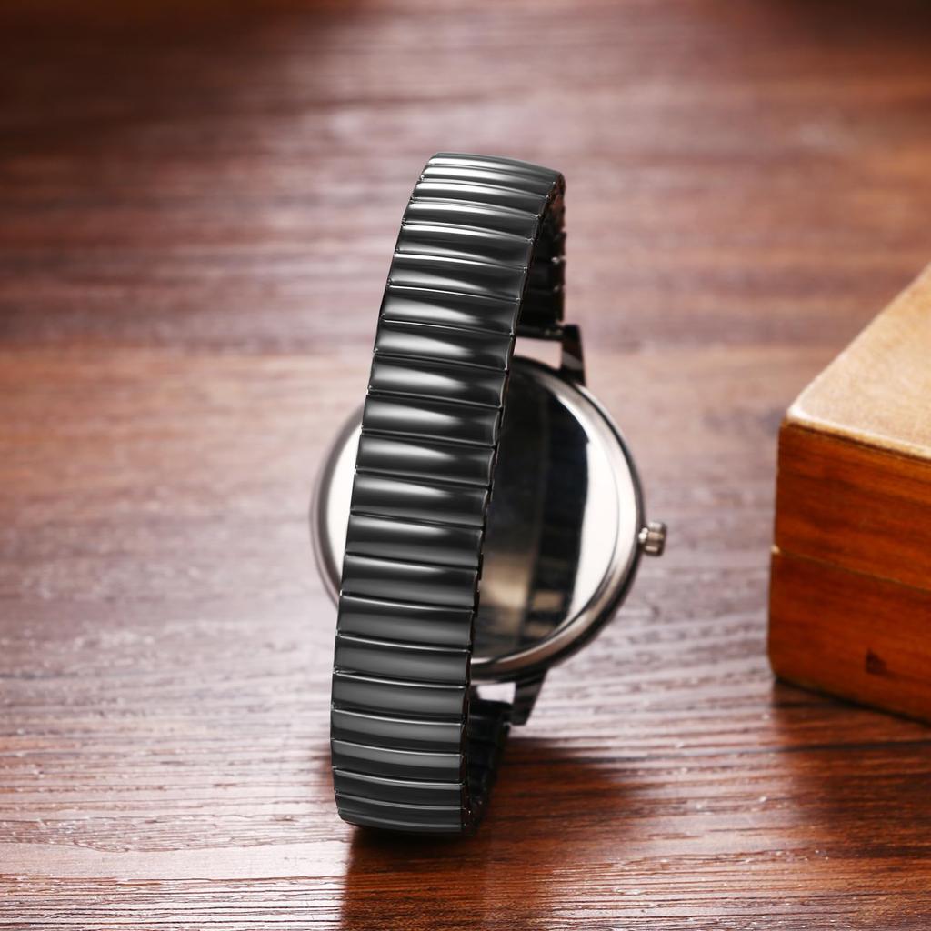 Women's Watch Simple Large Dial Analog Display black Stainless Steel Band Waterproof Quartz Casual Business Fashion Accessory - Birthday Anniversary