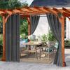Patio Waterproof Voile Sheer Outdoor Garden Curtains Eyelets Yard Divider Gazebo Pergola Curtains Panel Tulle Net Window Drapes