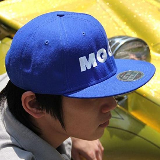 MOONEYES MOONEYES Wool Flat Visor Motorcycle One Size Fits BR Cap, Hat, Red, All, CM-115 (Black/Red)