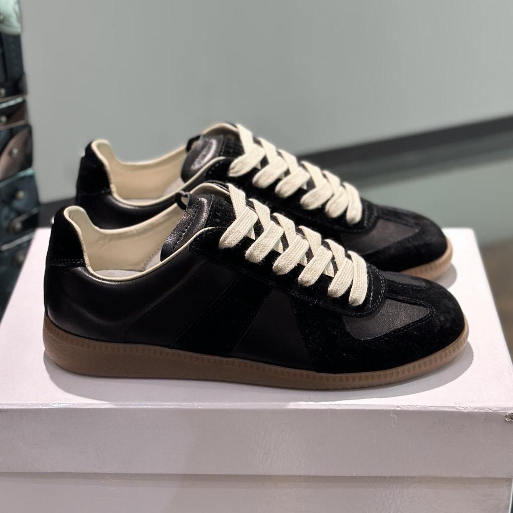 Schuhliebhaber Top Retro Weichsohlige Leder Joker Freizeit-Sneaker Riemen Flache Schuhe