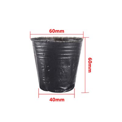 100Pcs Plastic Black Seedling Nursery Pots Seed Starting Grow Bag Flower Plant Breathable Container Garden Vegetable Box Cutting