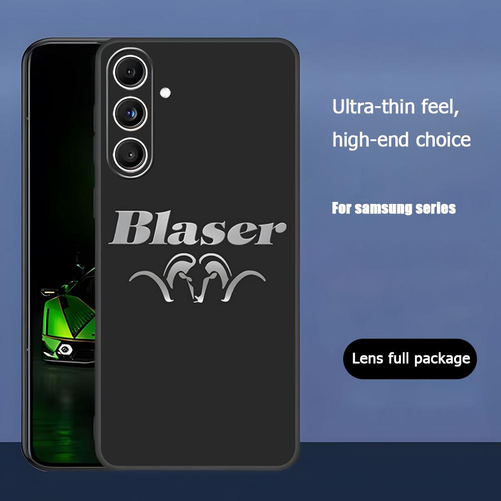

B-Bla-ser Gun Brand Cool Phone Case For Samsung Galaxy S26 S25 S24 S23 S22 S21 Plus Ultra Note20 Soft Black Galaxy S25 Edge