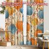 2pcs, 2D FLAT PRINTING Curtains (Without Rod) Colorful Gourds Christmas Festival Chic Print Curtains Prints Light Filtering