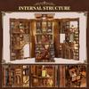 MiniCity DIY Book Nook Kit 3D Miniature House with LED Decor Woodcraft Bookend for Teens and Adults